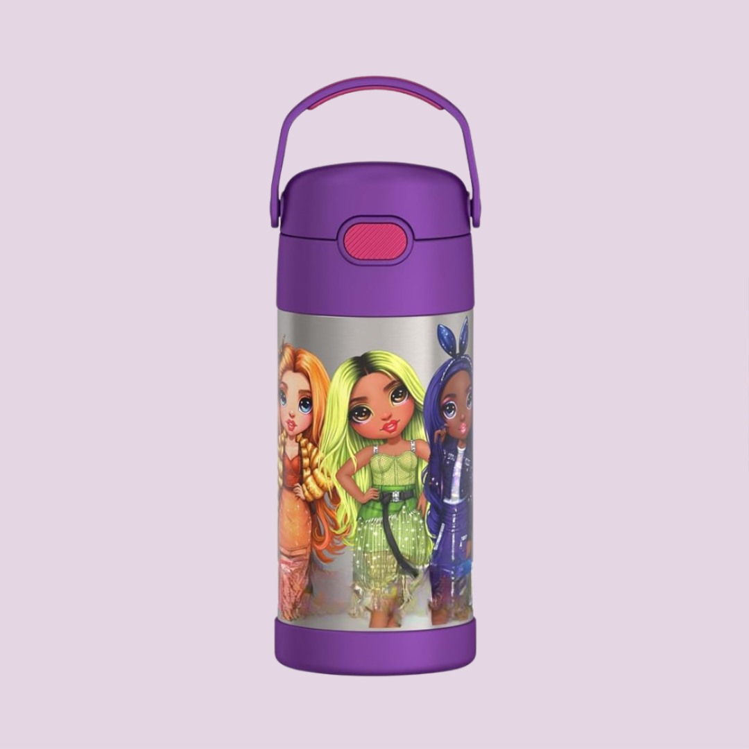 Kids Stainless Steel Vacuum Insulated Water Bottle with Straw