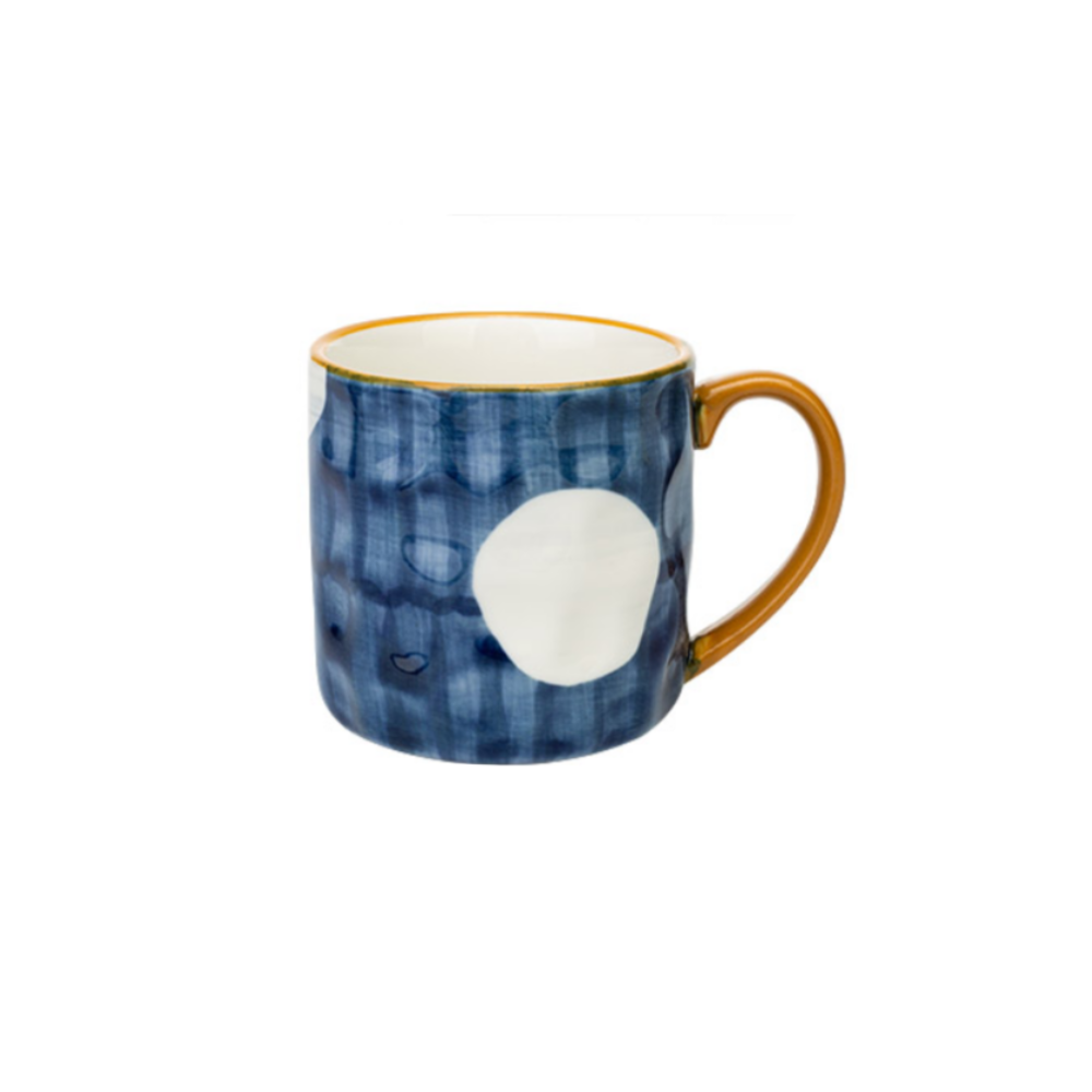 Blue Ceramic Mugs + Spoon - Grafton Collection