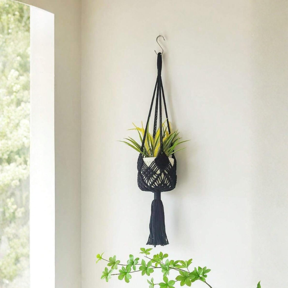 Rope Plant Pot Holder Hanging Basket For Home Garden Decor