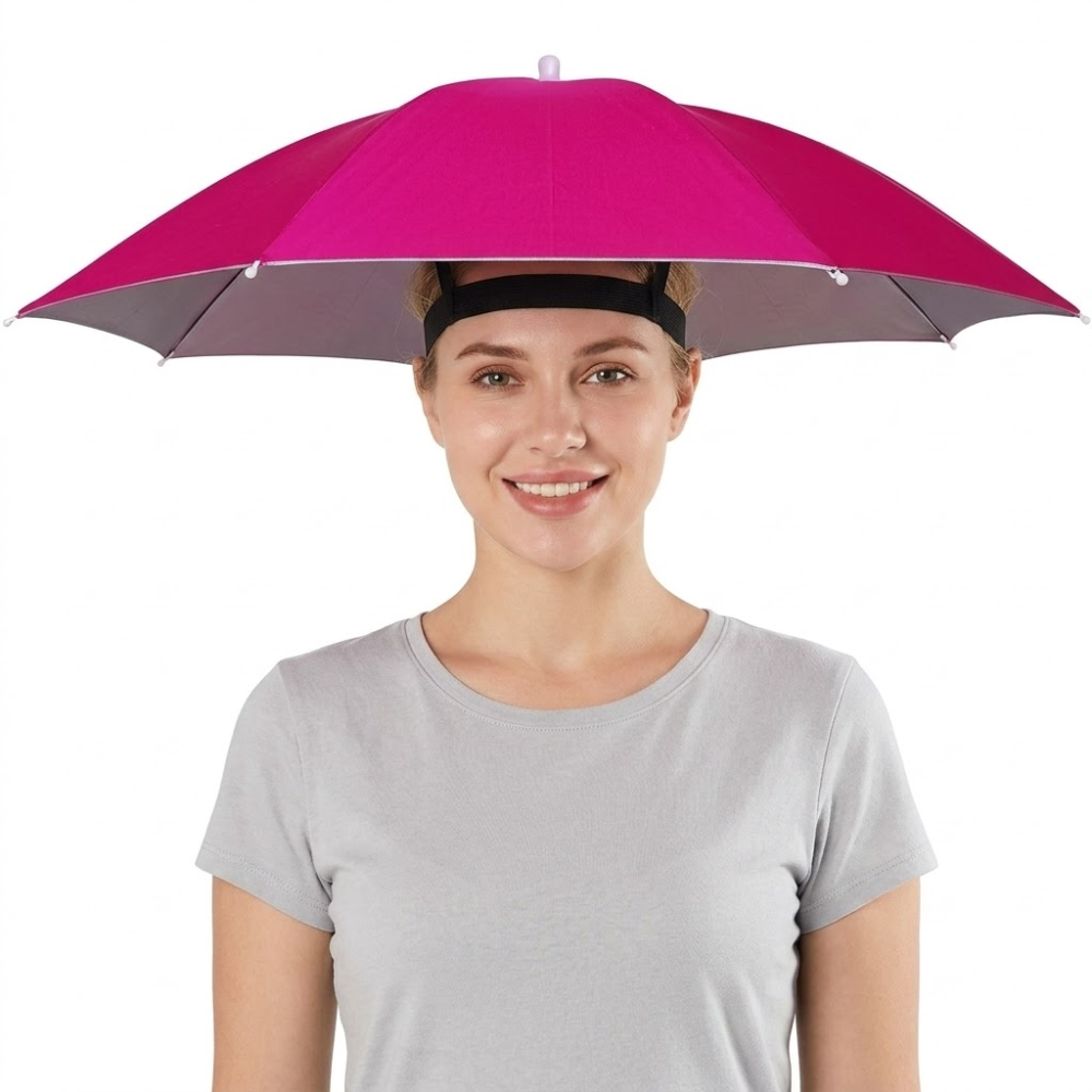 Elastic Headband Umbrella Hat For Camping And Fishing Uv