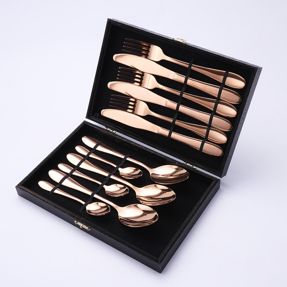 12, 16, & 24 Pc Stainless Steel Cutlery Set - Grafton Collection