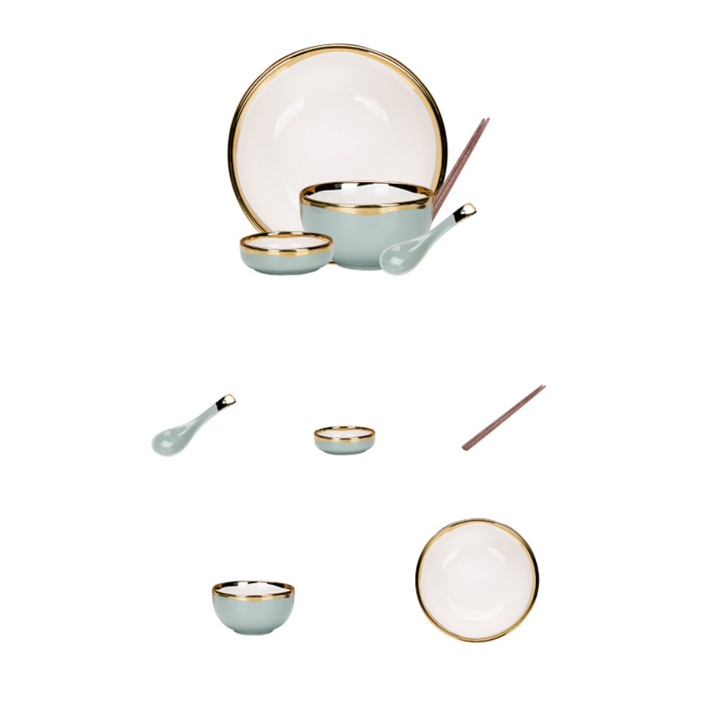 5 Piece Ceramic Dinnerware Set - Grafton Collection