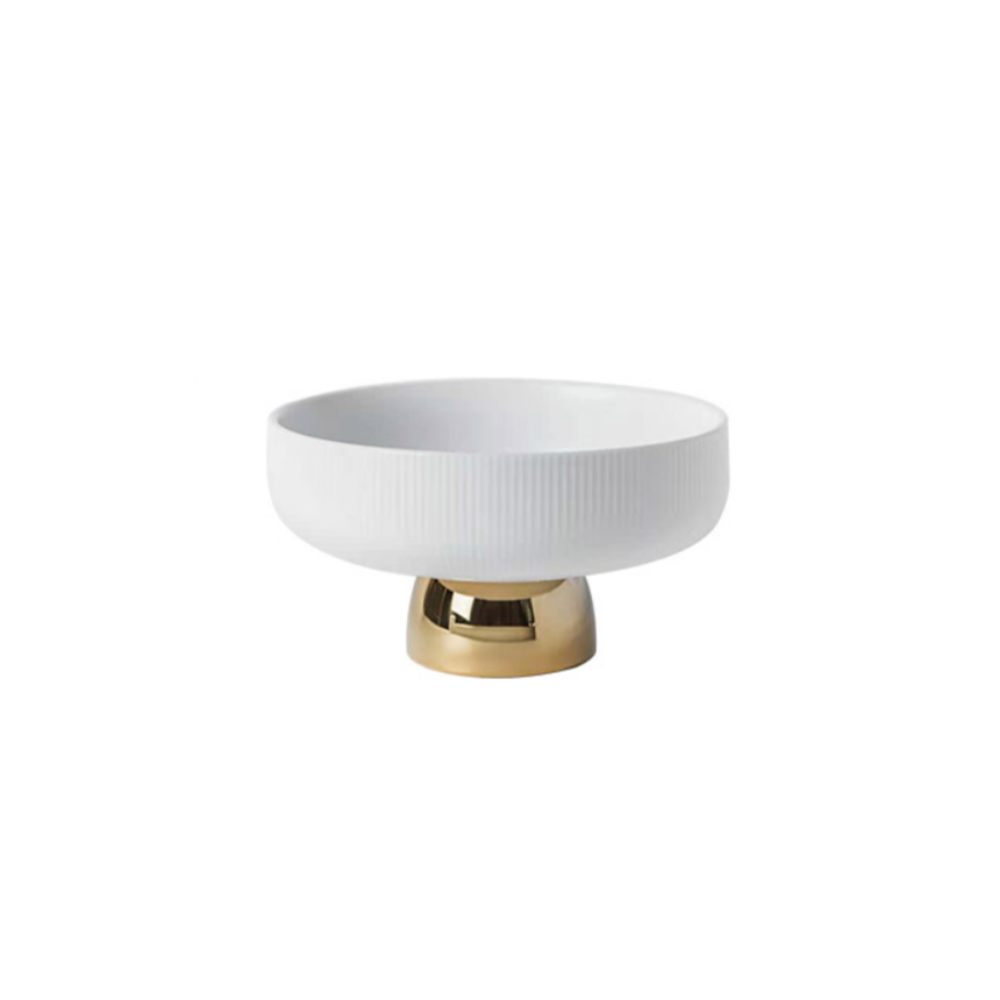 Decorative White Ceramic Bowls - Grafton Collection