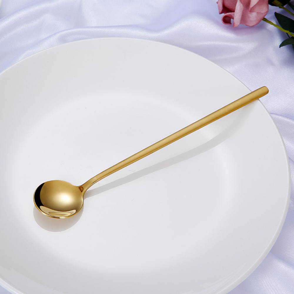 Shiny Colorful Stainless Steel Small & Round Coffee Spoon - Grafton Collection