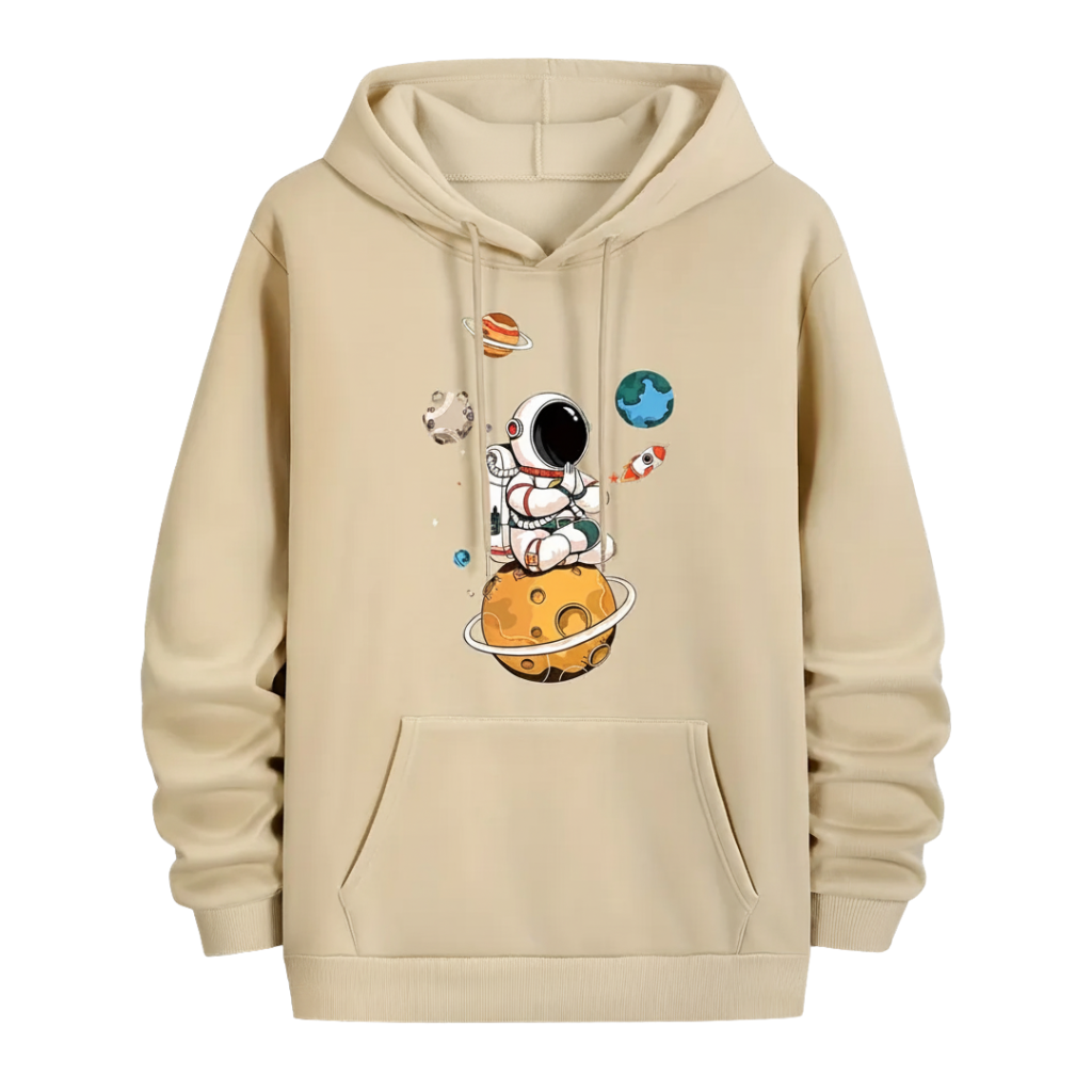 Men Geometric Print Hooded Sweatshirt