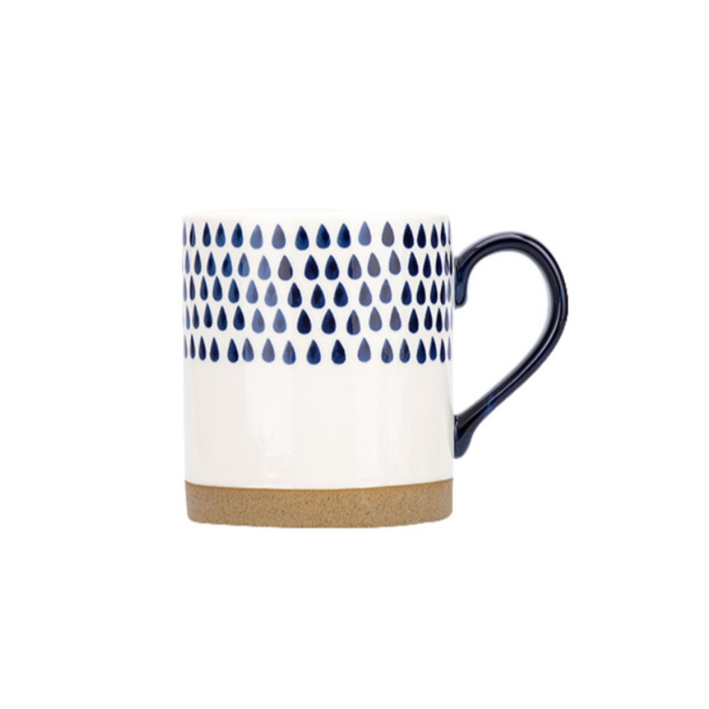 Hand-Painted Blue Ceramic Mugs - Grafton Collection