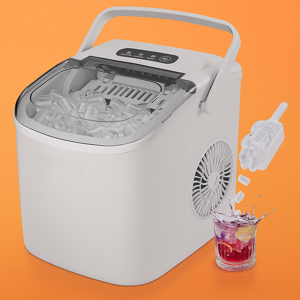 Countertop Ice Maker Machine With Handle Basket And Scoop