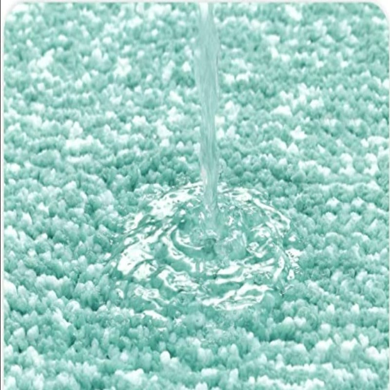 Green Non Slip Bath Mat-Soft and Water Absorbent Rug, Machine Washable Plush Mat for Bathroom, Laundry Room and Living Room - Grafton Collection
