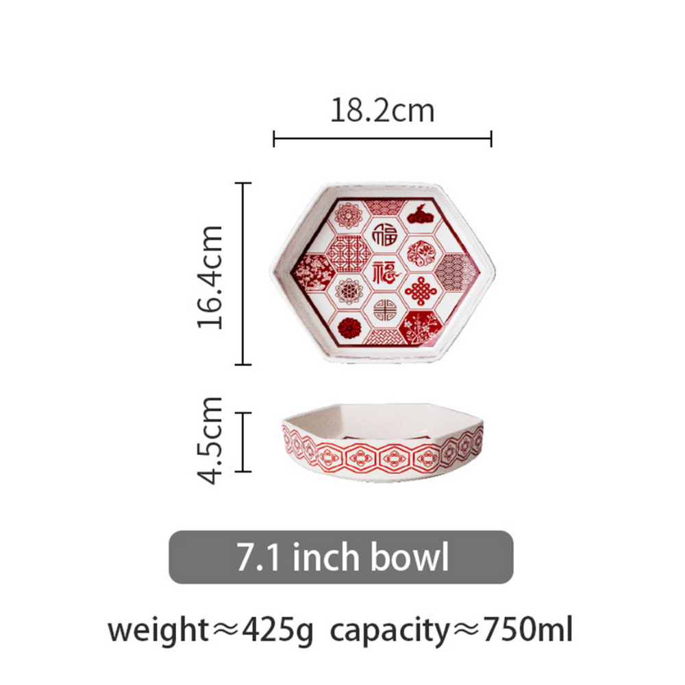 Chinese Fudao Bowl and Plate Tableware Set - Grafton Collection
