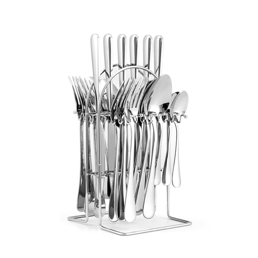 Gold Silverware Knife Fork Spoon Set - Grafton Collection
