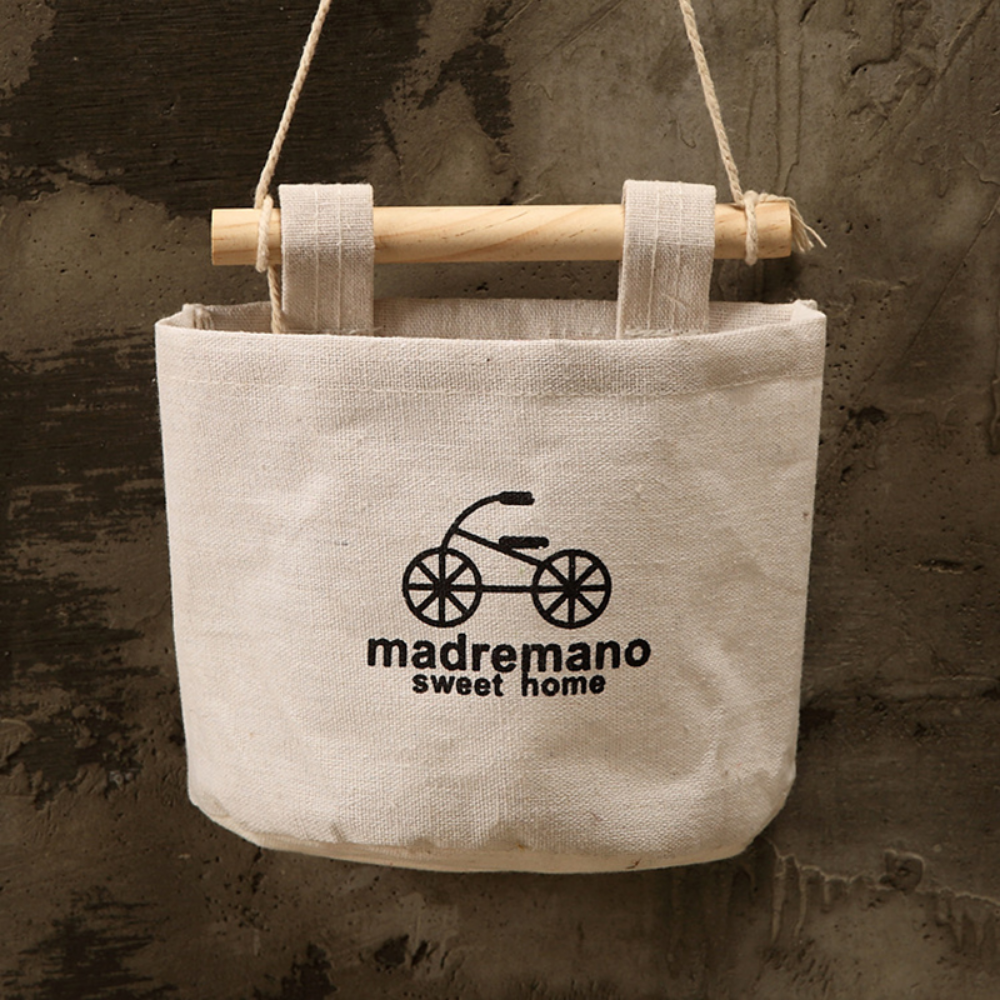 Japanese Simple Cotton & Linen Single Pocket Storage Bag - Grafton Collection