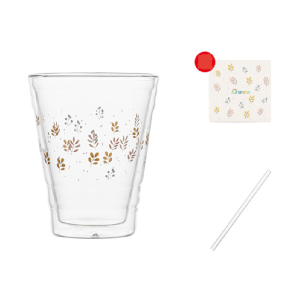 Double Walled Glasses + Straw - Grafton Collection