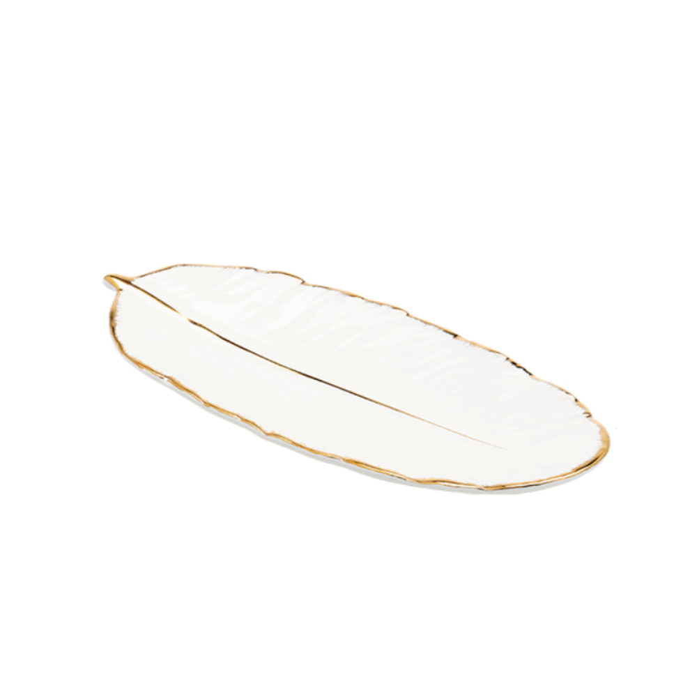 Leaf-Shaped Ceramic Serving Plates - Grafton Collection