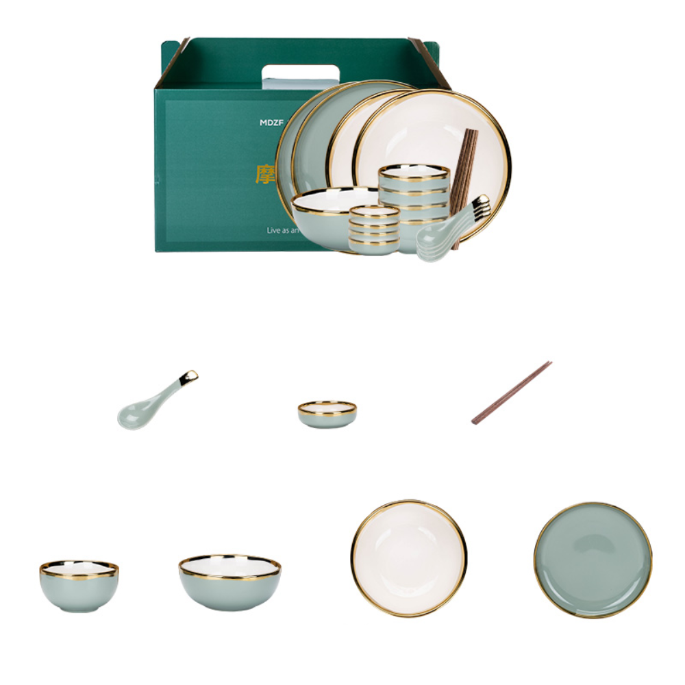 21 Piece Ceramic Dinnerware Set - Grafton Collection