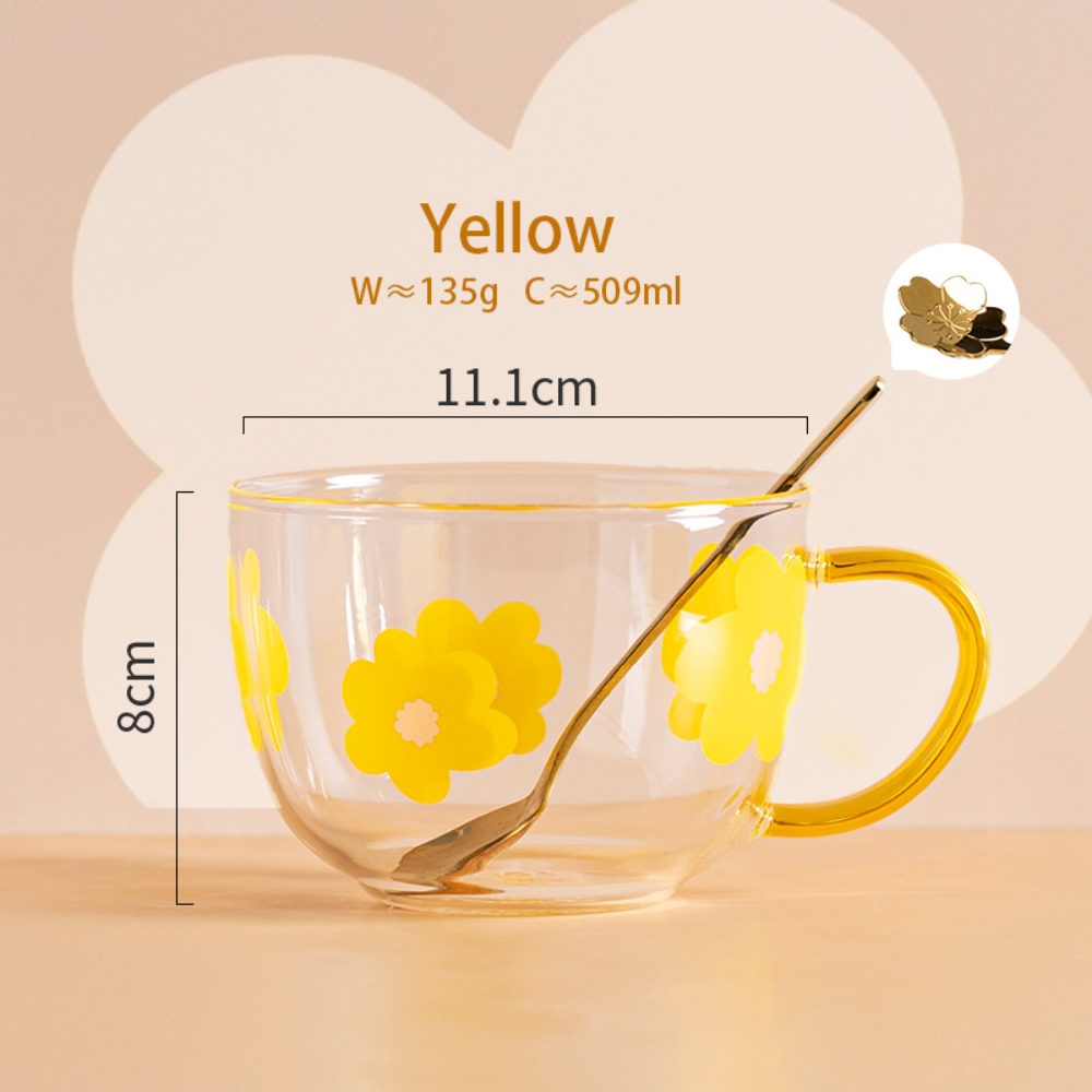 Flower Glass Mugs - Grafton Collection