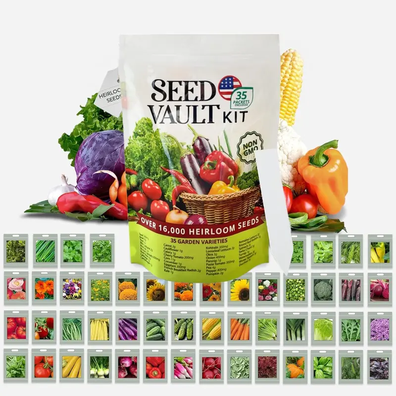 All Seasons Vegetable Seed Vault Kit For Gardeners