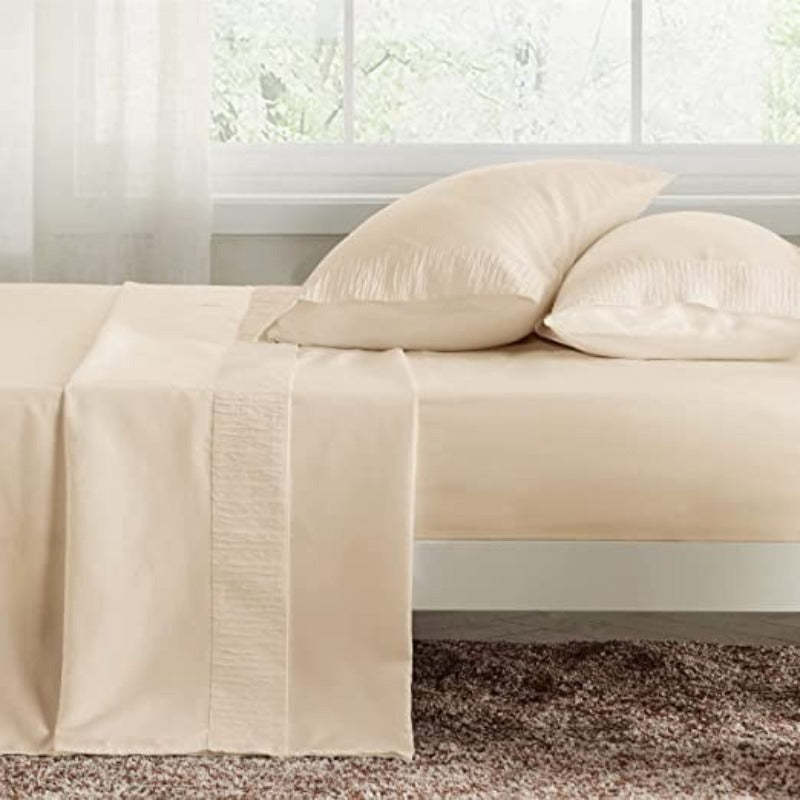 Pack Of 4 Hotel Luxury Burgundy Sheets, Easy Care Cooling Bed Sheet Set - Grafton Collection