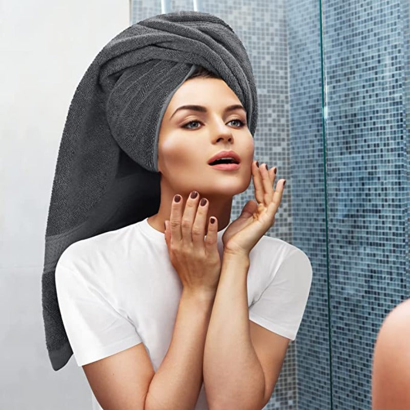 8-Piece Towel Set, 2 Bath Towels, 2 Hand Towels, and 4 Wash Cloths, Highly Absorbent Towels for Bathroom, Gym, Hotel, and Spa - Grafton Collection