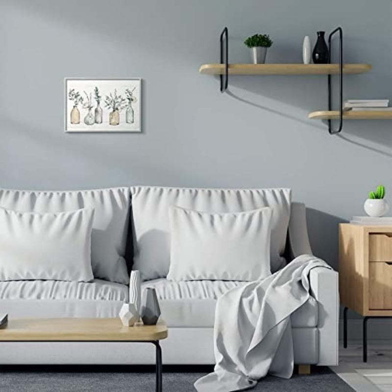 Bottles And Plants Farm Wood Textured, Design by Anne Tavoletti Wall Art - Grafton Collection