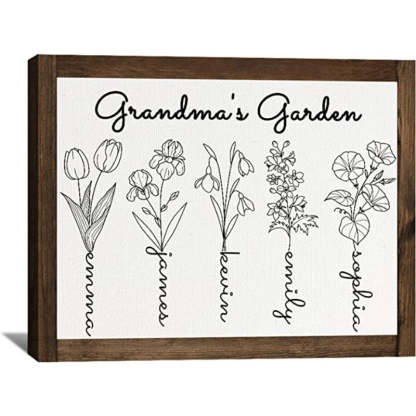 Prints Fun Custom Puzzle Piece Sign Canvas Prints With Names Personalized Mothers Day Gifts For Mom From Daughter Son Birthday Gifts For Mom Canvas Wall Art - Grafton Collection