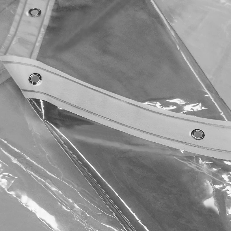 Shower Black Curtain Liner - Lightweight Shower Curtain With Magnets, Metal Grommets - Grafton Collection