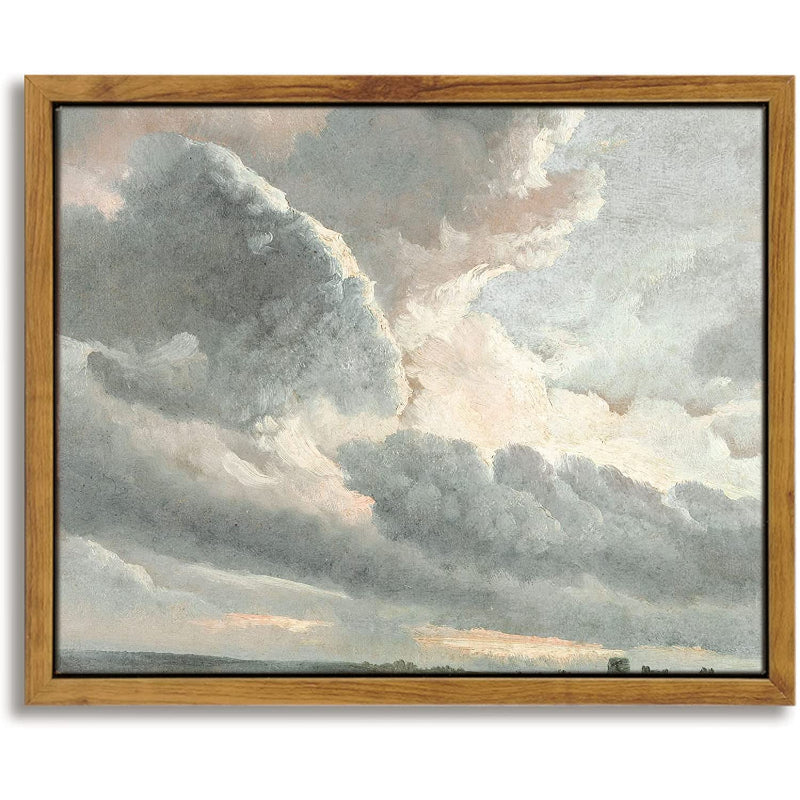 Framed Canvas Wall Art for Living Room Bedroom, Vintage Outskirts Painting Prints Farmhouse Small Bathroom Wall Art - Grafton Collection