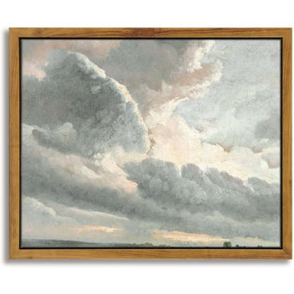 Framed Canvas Wall Art for Living Room Bedroom, Vintage Outskirts Painting Prints Farmhouse Small Bathroom Wall Art - Grafton Collection