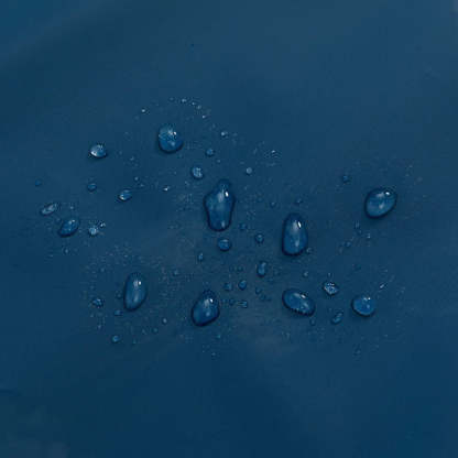 Blue Shower Curtain Liner - Lightweight Shower Curtain With Magnets, Metal Grommets - Grafton Collection