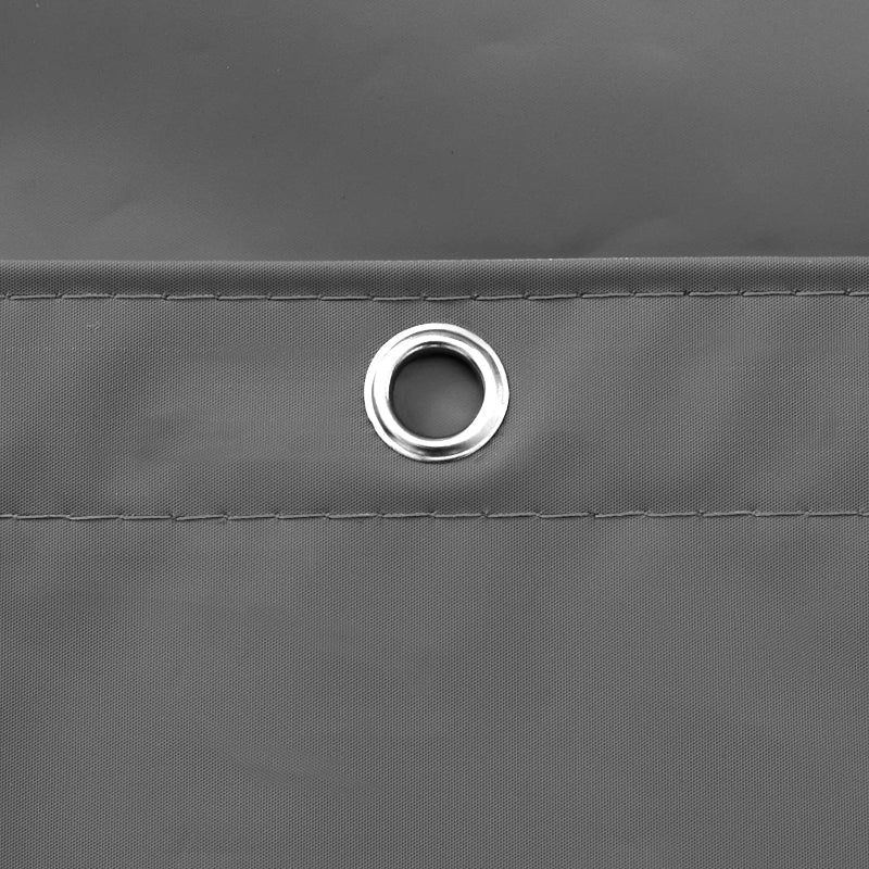 Gray Shower Curtain Liner - Lightweight Curtains With Magnets, Metal Grommets - Grafton Collection