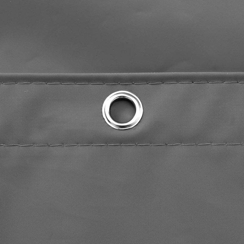 Gray Shower Curtain Liner - Lightweight Curtains With Magnets, Metal Grommets - Grafton Collection