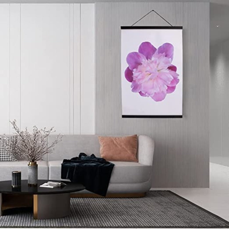 Poster Frame Teak Wood Magnet Poster Frame Magnetic Poster Hanger Picture Frame for Photo Picture Canvas Maps Hanging - Grafton Collection