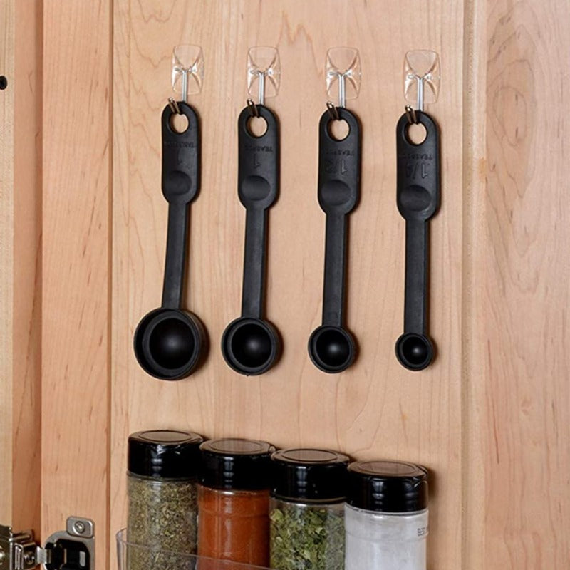 Small Wire Toggle Hooks, Damage Free Hanging Wall Hooks With Adhesive Strips, No Tools Wall Hooks For Hanging Decorations In Living Spaces, Clear Hooks And Strips - Grafton Collection