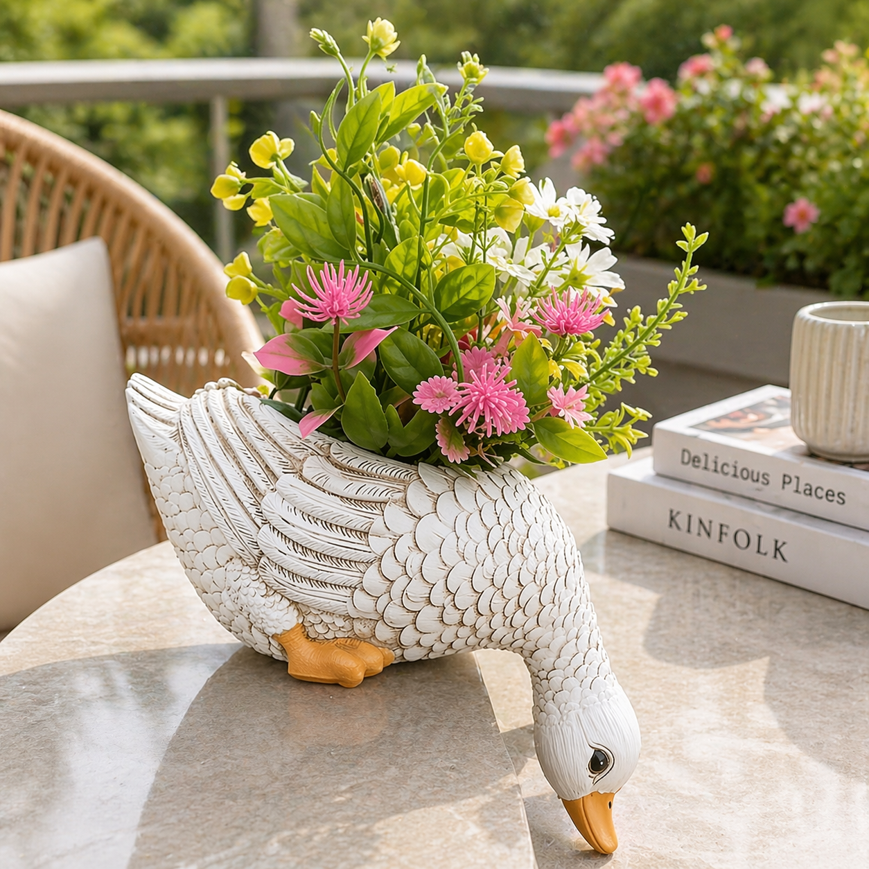 Realistic Animal Planter Decor For Outdoor Garden Or Balcony Display