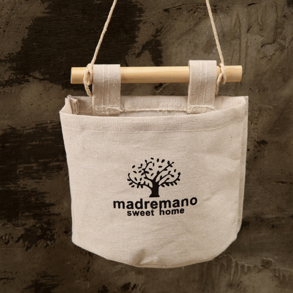 Japanese Simple Cotton & Linen Single Pocket Storage Bag - Grafton Collection