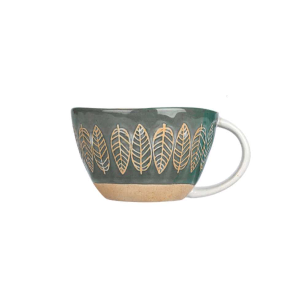 Hand-Painted Pottery Mugs - Grafton Collection