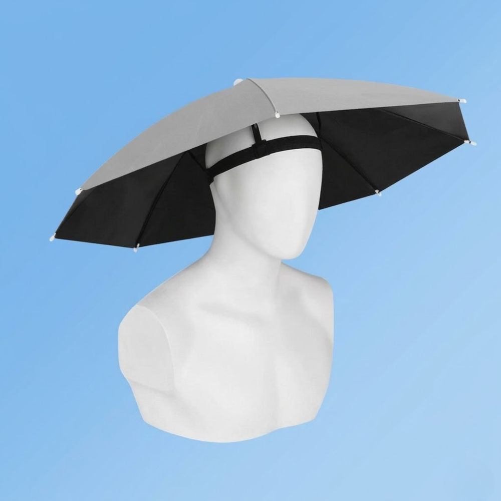 Elastic Headband Umbrella Hat For Camping And Fishing Uv