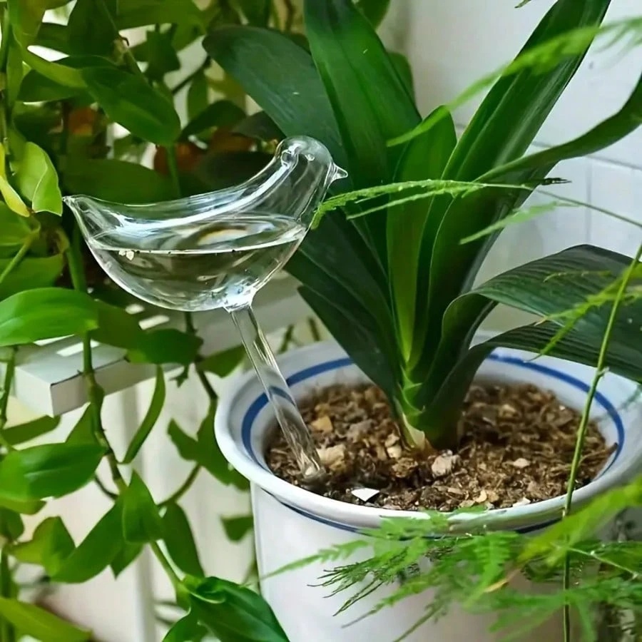 Bird Shaped Self Watering Globes For Potted Plants And Gardens