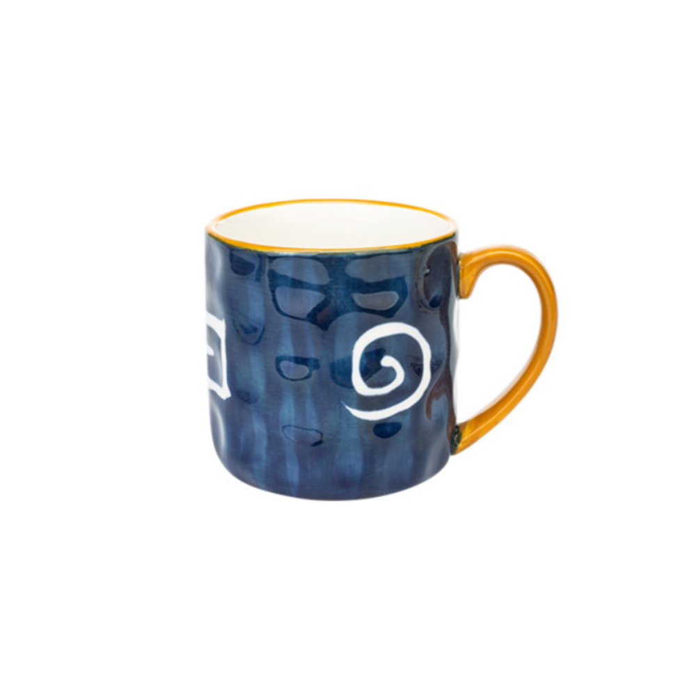 Blue Ceramic Mugs + Spoon - Grafton Collection