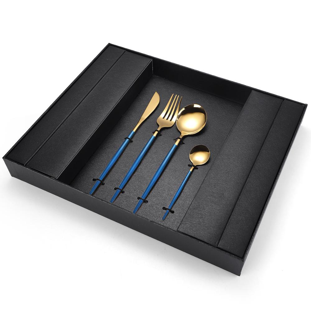 Modern 16Pcs Stainless Steel Cutlery Set With Black Box - Grafton Collection