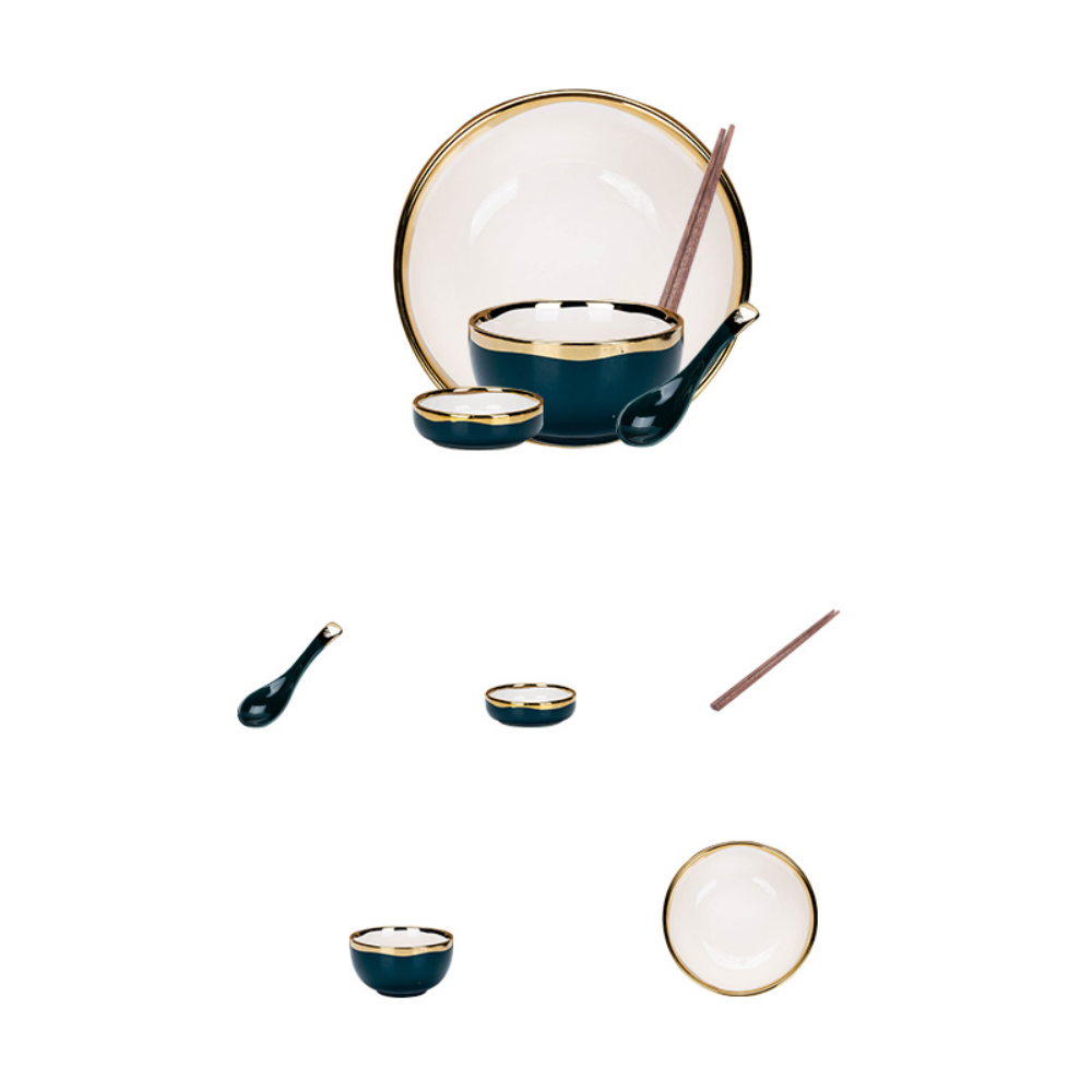 5 Piece Ceramic Dinnerware Set - Grafton Collection