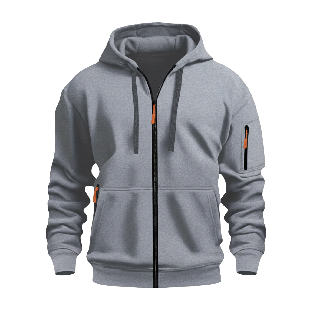 Hooded Zip Up Jacket For Men