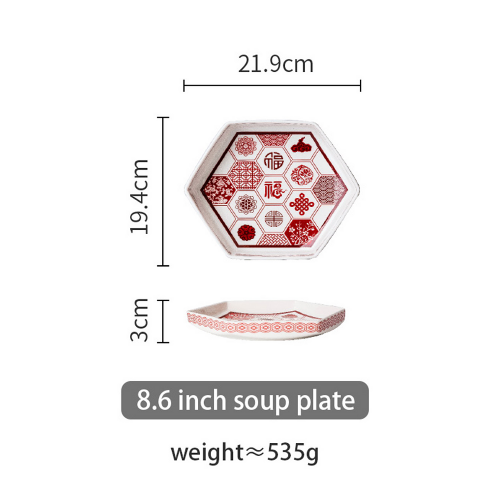 Chinese Fudao Bowl and Plate Tableware Set - Grafton Collection