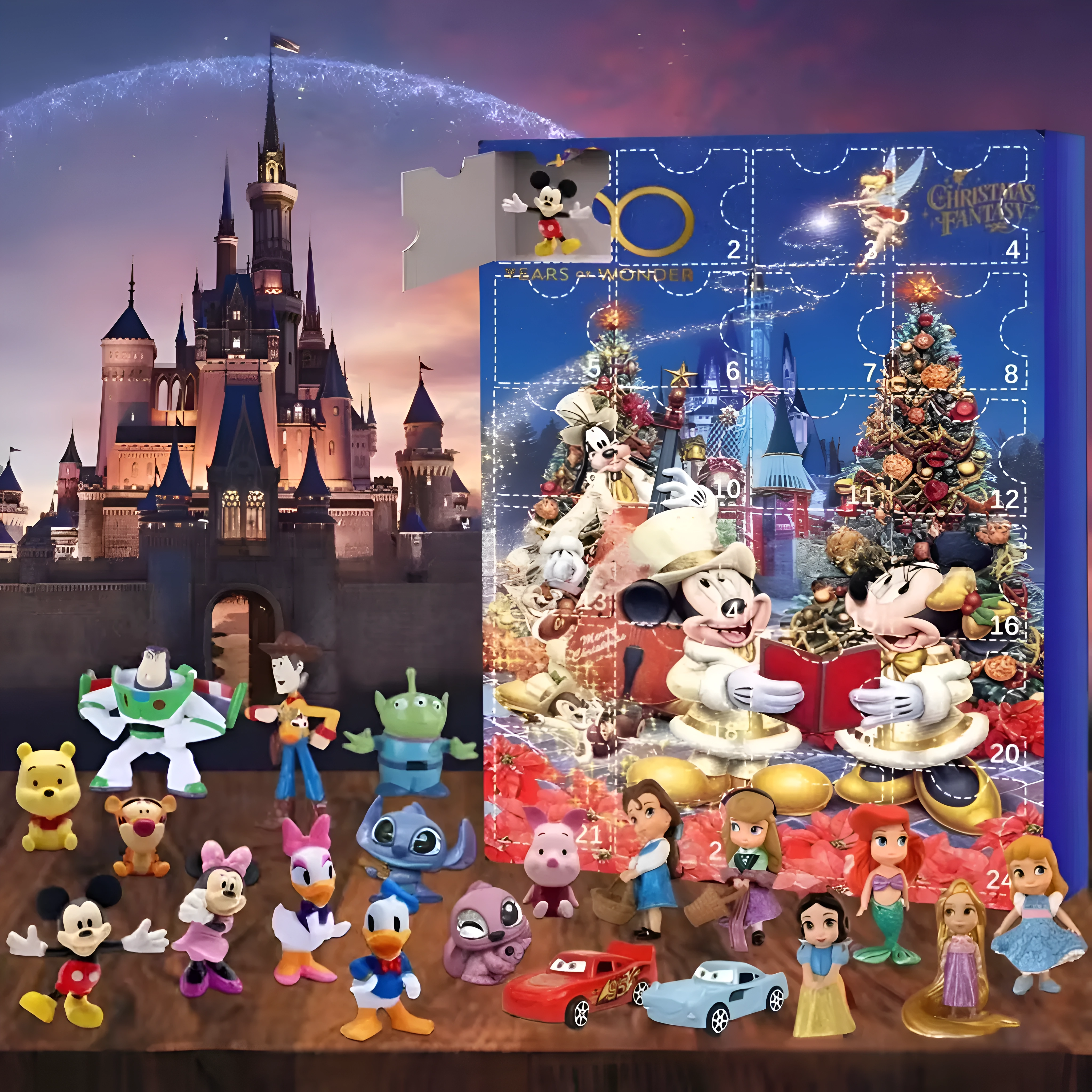 Cartoon Character Advent Calendar With Daily Surprise Figures