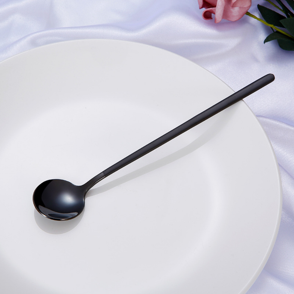 Shiny Colorful Stainless Steel Small & Round Coffee Spoon - Grafton Collection