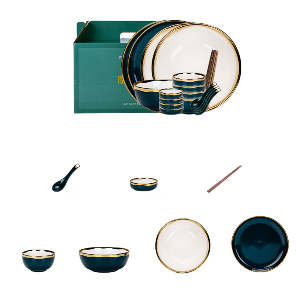 21 Piece Ceramic Dinnerware Set - Grafton Collection