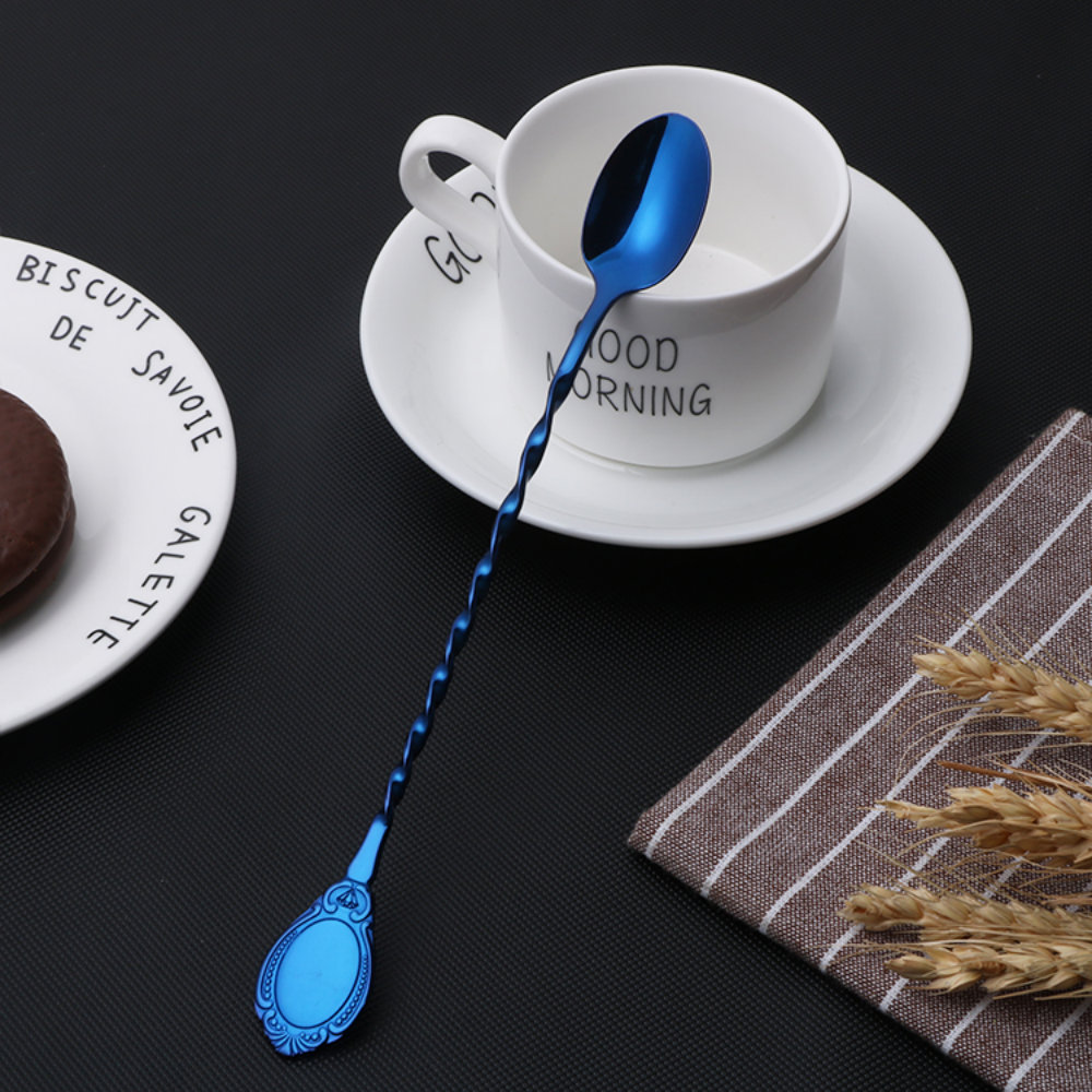 Long-Handled Stainless Steel Cocktail Stirring Spoons - Grafton Collection