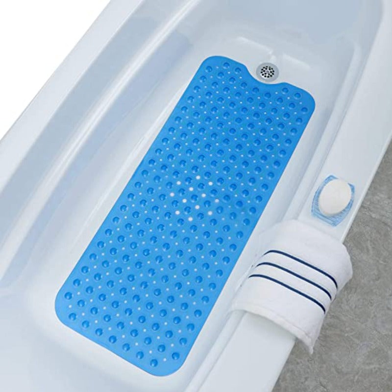 Extra Longer Bath Tub & Shower Mat ,Longer Than Standard Bathtub Mats,Wet Floor Non-Slip for Elderly & Kids Bathroom - Grafton Collection
