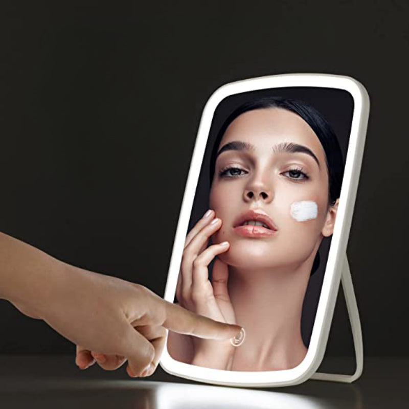 Makeup Mirror - Touch Screen Vanity Mirror with LED Brightness Adjustable Portable USB Rechargeable - Grafton Collection