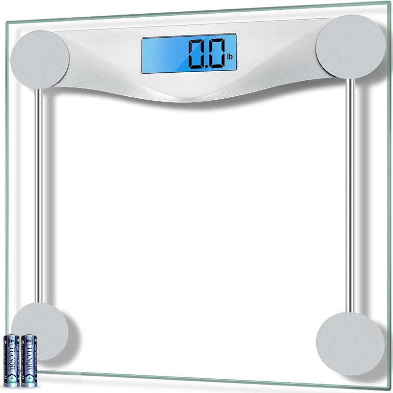Digital Body Weight Bathroom Scale, Large Blue LCD Backlight Display, High Precision Measurements - Grafton Collection