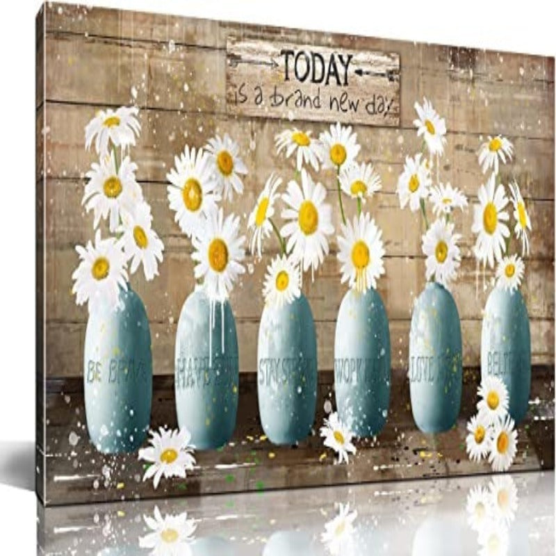 Inspiration Wall Art for Office Quotes Theme Wall Decor for Women Motivational Canvas Prints Framed Wall Art for Bathrooms Motivational Modern Office Decor Canvas Art Wall Decor Office - Grafton Collection